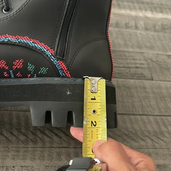 FARM Rio Black Boots with Red and Blue Accents - Picture 13 of 13